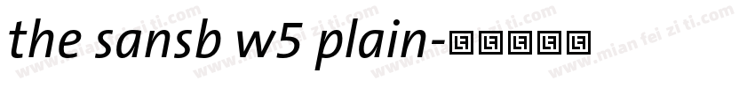 the sansb w5 plain字体转换